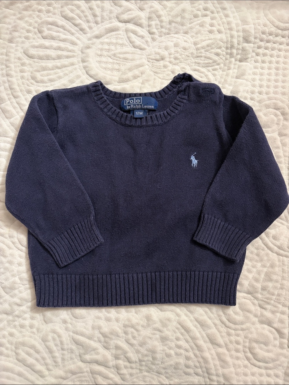 Polo by Ralph Lauren Navy Crewneck Sweater - Baby/Toddler